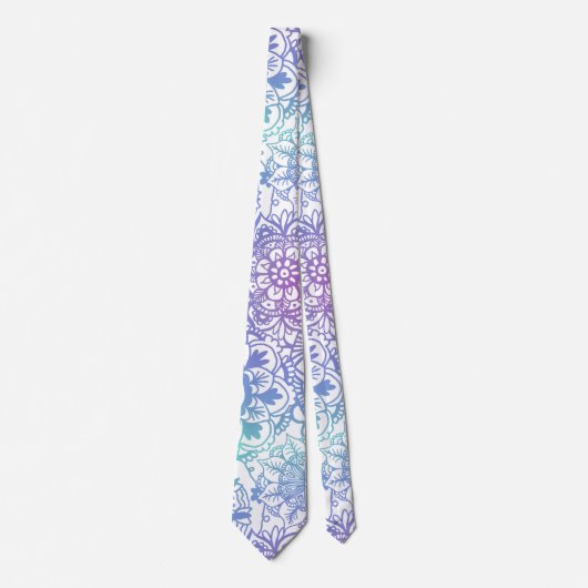 Pastel Mandala Pattern Neck Tie Krawatte (Vorderseite)