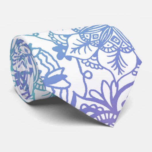 Pastel Mandala Pattern Neck Tie Krawatte (Gerollt)