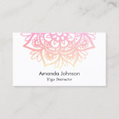 Pastel Mandala Yoga Instructor Visitenkarte (Vorderseite)