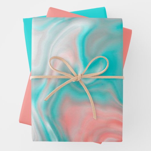 Pastel Marble Abstrakt Geschenkpapier Set (Beispiel)