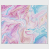 Pastel Marble Abstrakt Swirl Geschenkpapier (Flach)
