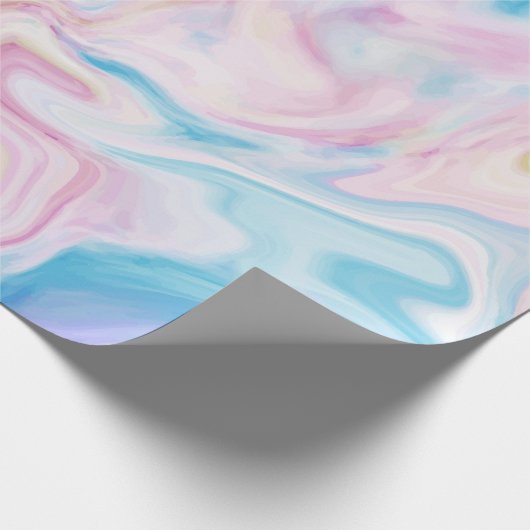 Pastel Marble Abstrakt Swirl Geschenkpapier (Ecke)