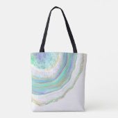 Pastel-Marble-Agate-Muster mit Monogramm Tasche (Rückseite)