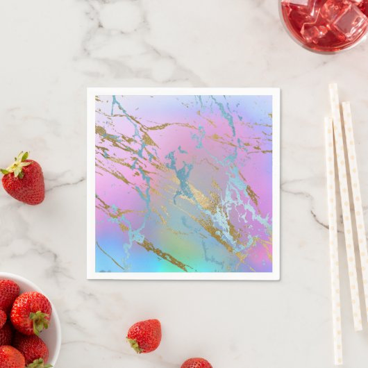 Pastel Marble | Girly Millennial Ombre Watercolor Serviette (Beispiel)