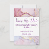 PASTEL MARBLE GLITZER SAVE THE DATE RSVP-KARTE RSVP KARTE (Vorderseite)