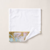 PASTEL MARBLE GOLD BADEZIMMER TOWEL SET (Waschlappen)