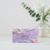 Pastel Marble Lash Before care Appointment Card Terminkarte (Stehend Vorderseite)