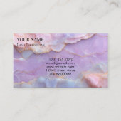 Pastel Marble Lash Before care Appointment Card Terminkarte (Vorderseite)