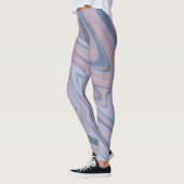 Pastel Marble Liquid Pink Blue Pattern Leggings (Links)