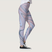 Pastel Marble Liquid Pink Blue Pattern Leggings (Rechts)