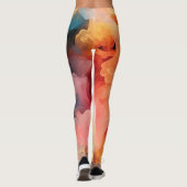Pastel Marble Muster Leggings (Rückseite)