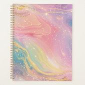 Pastel Marble Planner with Gold Sparkles Planer (Vorderseite)
