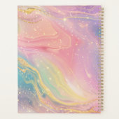 Pastel Marble Planner with Gold Sparkles Planer (Rückseite)