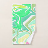Pastel Marble Swirl Bathroom Towel Set (Handtuch)