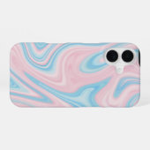 "Pastel Marble Swirl iPhone 16 Slim Fit Case - Sof Hülle (Rückseite (Horizontal))