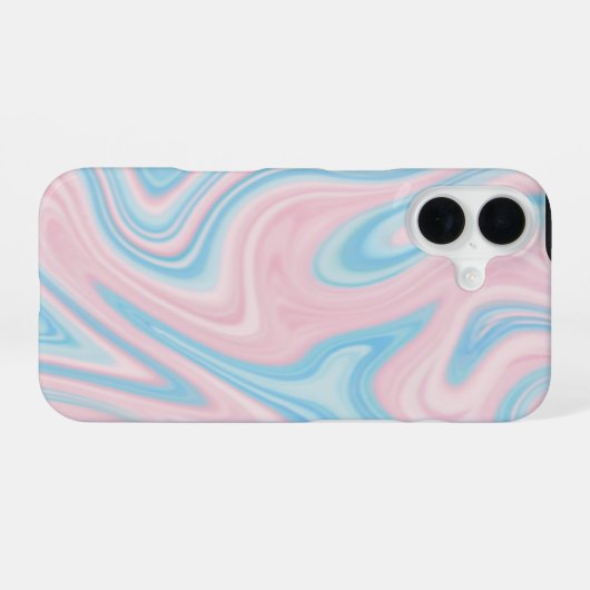 "Pastel Marble Swirl iPhone 16 Slim Fit Case - Sof Hülle (Rückseite (Horizontal))