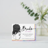 Pastel Marble und Gold Moderner Friseur Salon Visitenkarte (Stehend Vorderseite)