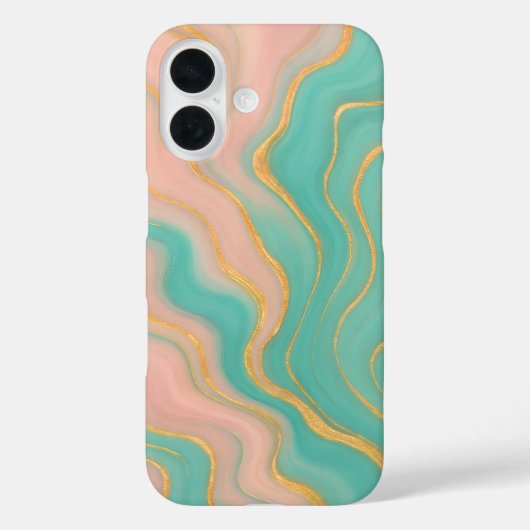 Pastel Marble Waves Phone Case (Rückseite)