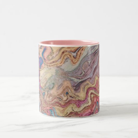 Pastel Marble Zweifarbige Tasse (Mittel)