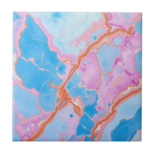 Pastel-Marmorfläche in weicher Blues Fliese