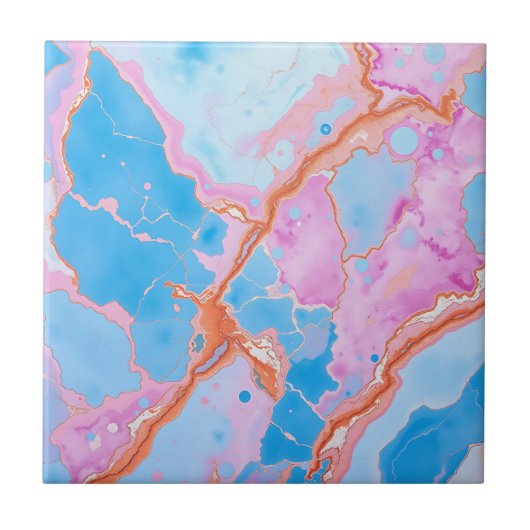 Pastel-Marmorfläche in weicher Blues Fliese (Vorderseite)