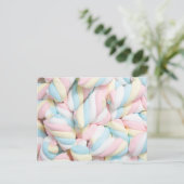 Pastel Marshmallow Postcard Postkarte (Stehend Vorderseite)