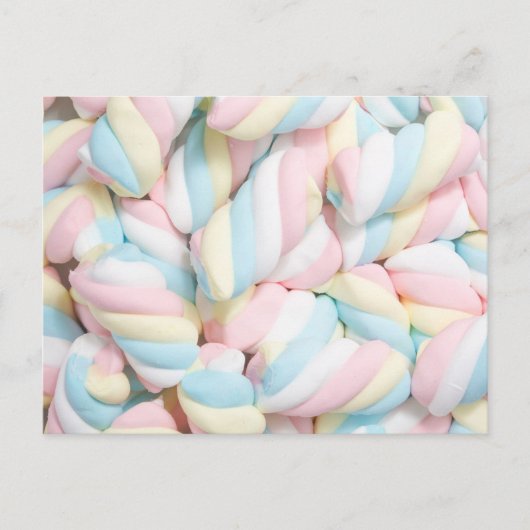 Pastel Marshmallow Postcard Postkarte (Vorderseite)