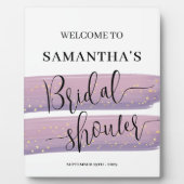 Pastel Mauve Celestial Brautparty Willkommen Fotoplatte (Vorderseite)