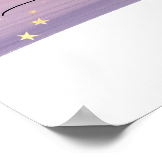 Pastel Mauve Celestial Brautparty Willkommen Poster (Ecke)