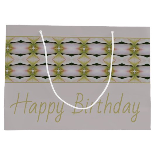 Pastel Mauve mit modernem Muster Große Geschenktüte (Rückseite)