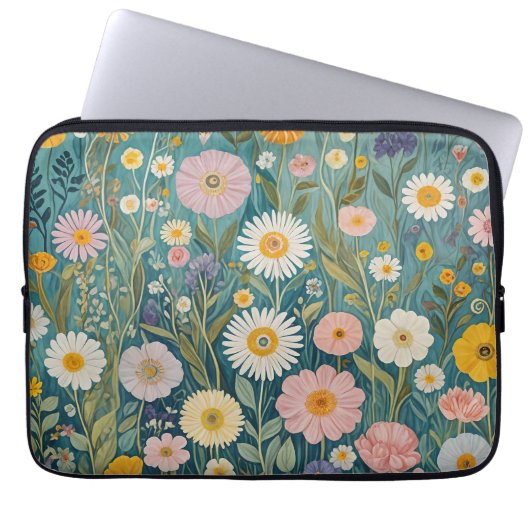 Pastel Meadow Bliss Laptopschutzhülle (Vorderseite)