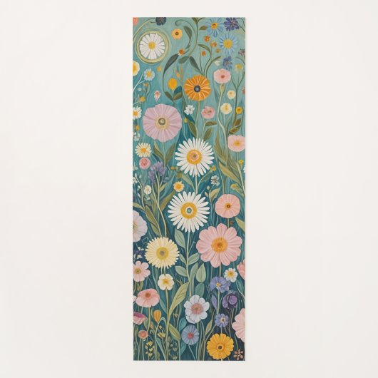 Pastel Meadow Bliss Yogamatte (Vorderseite)
