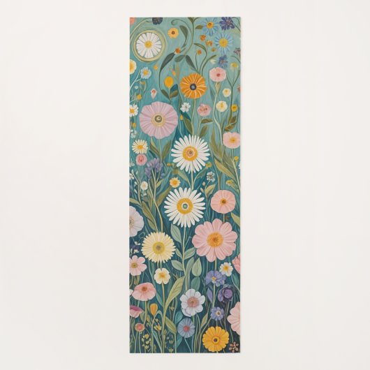 Pastel Meadow Bliss Yogamatte (Rückseite)