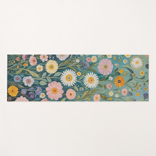 Pastel Meadow Bliss Yogamatte (Vorderseite (Horizontal))