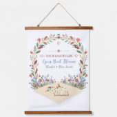 Pastel Meadow Flowers Tapestry Wandteppich Mit Holzrahmen (Vorderseite)