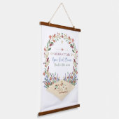 Pastel Meadow Flowers Tapestry Wandteppich Mit Holzrahmen (Gewinkelt)
