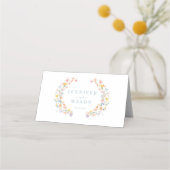 Pastel Meadow Wild Blume Spring Wedding Platzkarte (Rückseite)