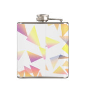 Pastel mehrfarbig Confetti White Wedding Flachmann (Rückseite)