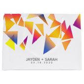 Pastel mehrfarbig Confetti White Wedding Große Geschenktüte (Vorderseite)