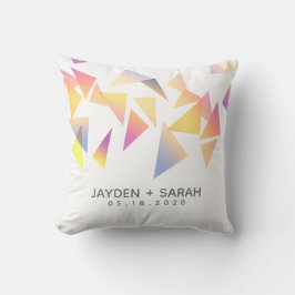 Pastel mehrfarbig Confetti White Wedding Kissen