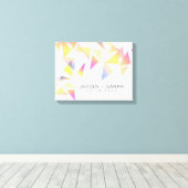 Pastel mehrfarbig Confetti White Wedding Leinwanddruck (Insitu (Holzboden))