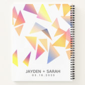 Pastel mehrfarbig Confetti White Wedding Notizblock (Rückseite)