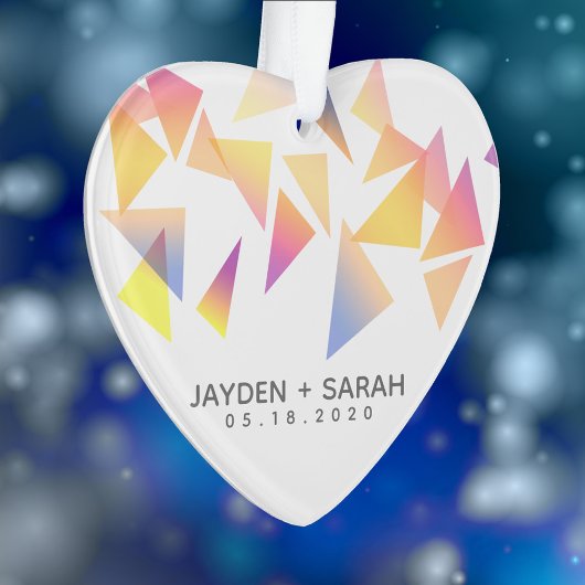 Pastel mehrfarbig Confetti White Wedding Ornament