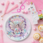 Pastel Mermaid 1. Geburtstag unter der Meerjungfra Pappteller (Party)