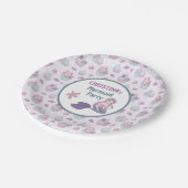 Pastel Mermaid Birthday Party Thema Meer Pappteller (Schrägansicht)