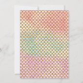 Pastel Mermaid Geburtstagsausschreibung Einladung (Rückseite)