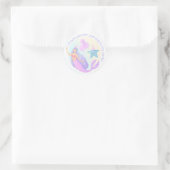 Pastel Mermaid Geburtstagsparty Danke Stickers (Tasche)