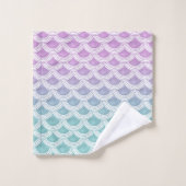 Pastel Mermaid Scales #1 Badhandtuch Set (Waschlappen)