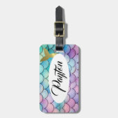 Pastel Mermaid Scales Gepäckanhänger (Vorderseite vertikal)