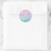 Pastel Mermaid Scales Runder Aufkleber (Tasche)